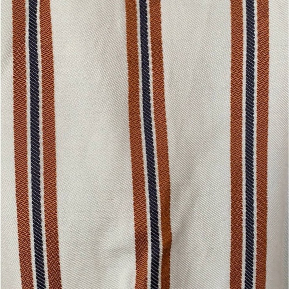 NWT Maje Wrap Pieni Striped Twill Jumpsuit Orange White Boho Size 40 Size 36 - Picture 4 of 8